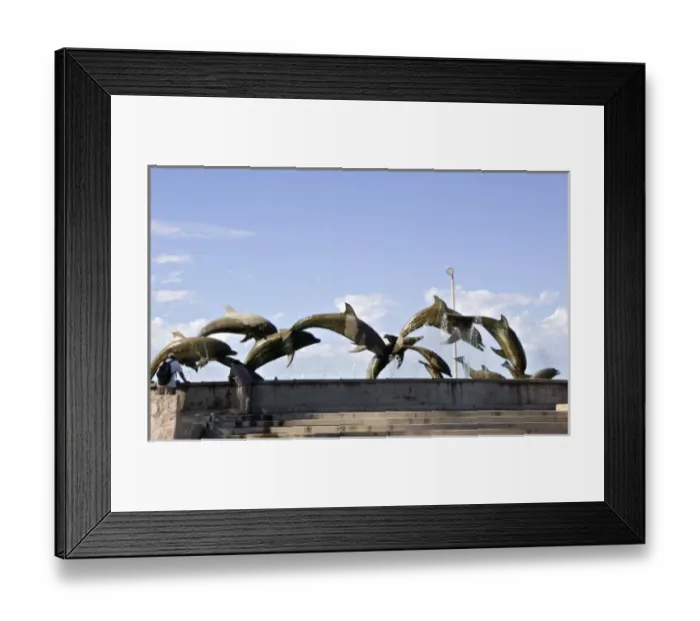 Framed Print : North America, Mexico, Mazatlan. The Continuation of Life Monument on Paseo Claussen