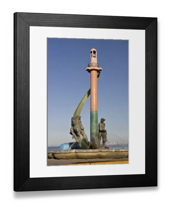 Framed Print : North America, Mexico, Mazatlan. The Fishermans Monument at the Playa Los Pinos Framed Print : North America, Mexico, Mazatlan. The Fishermans Monument at the Playa Los Pinos