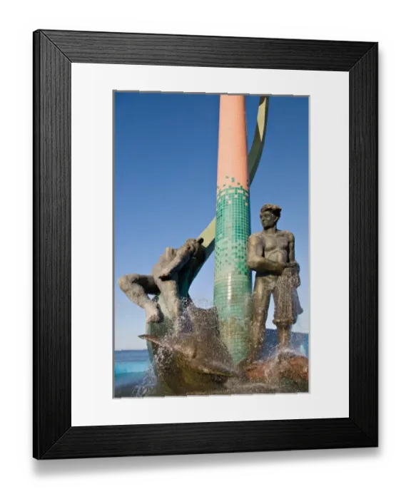 Framed Print : North America, Mexico, Mazatlan. The Fishermans Monument at the Playa Los Pinos Framed Print : North America, Mexico, Mazatlan. The Fishermans Monument at the Playa Los Pinos