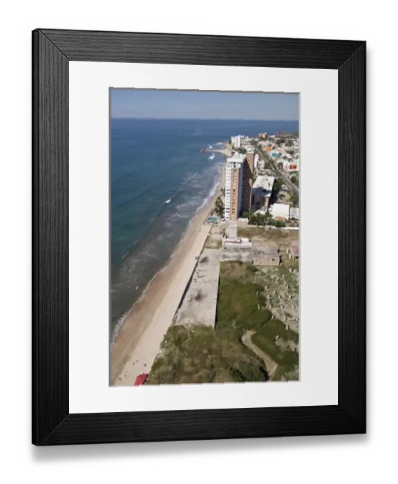 Framed Print : North America, Mexico, Mazatlan. A view of the beach (Playa Gaviotas) from the El Moro Beach Hotel Framed Print : North America, Mexico, Mazatlan. A view of the beach (Playa Gaviotas) from the El Moro Beach Hotel