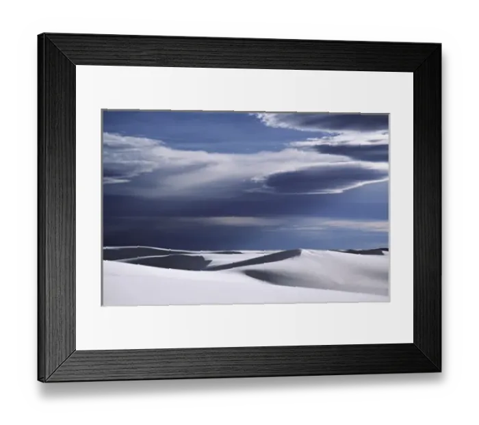 Framed Print : North America, USA, New Mexico. Storm clouds over White Sands National Monument Framed Print : North America, USA, New Mexico. Storm clouds over White Sands National Monument