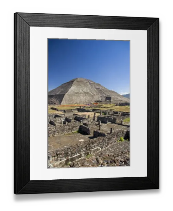 Framed Print : The Pyramid of the Sun at Teotihuacan in the State of Mexico, Mexico Framed Print : The Pyramid of the Sun at Teotihuacan in the State of Mexico, Mexico