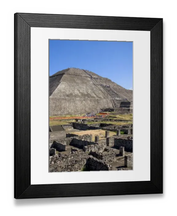 Framed Print : The Pyramid of the Sun at Teotihuacan in the State of Mexico, Mexico Framed Print : The Pyramid of the Sun at Teotihuacan in the State of Mexico, Mexico
