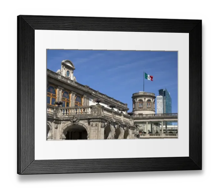 Framed Print : The watchtower known as Caballero Alto of the Chapultepec Castle with the Torre Mayor Framed Print : The watchtower known as Caballero Alto of the Chapultepec Castle with the Torre Mayor