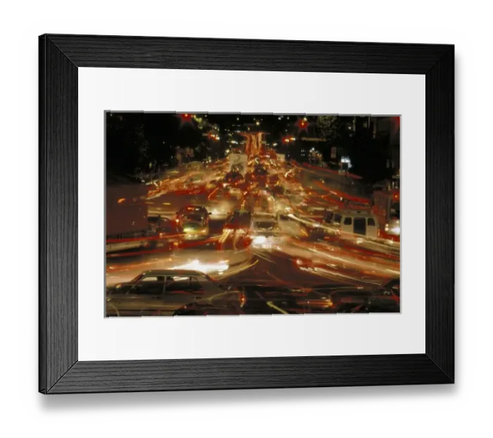 Framed Print : North America, Mexico, Mexico City. Traffic