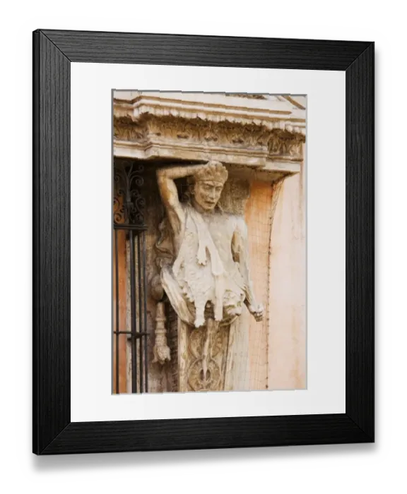 Framed Print : North America, Mexico, Yucatan, Merida. Carvings on the exterior of a church in Framed Print : North America, Mexico, Yucatan, Merida. Carvings on the exterior of a church in