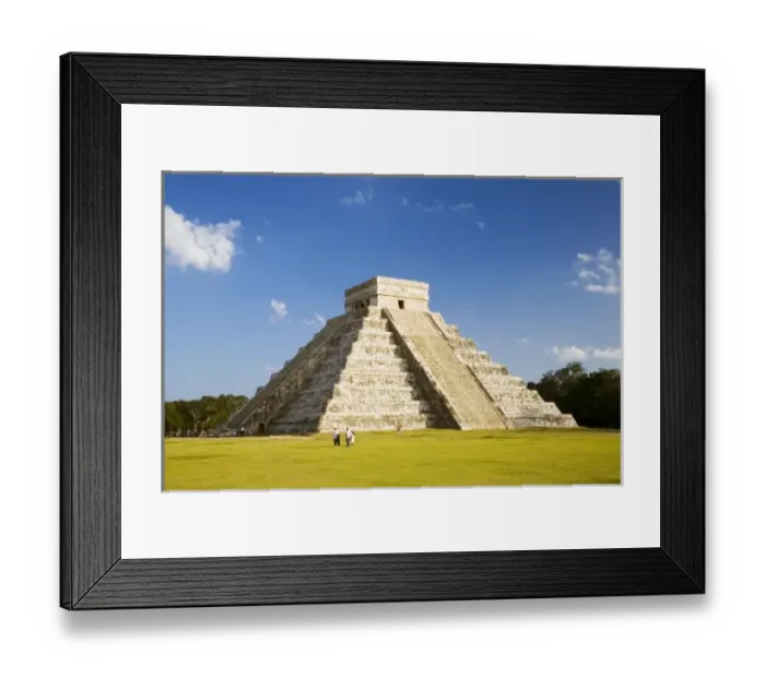 Framed Print : Mexico, Yucatan. Chichen Itza is a large pre-Columbian archaeological site built by the Maya