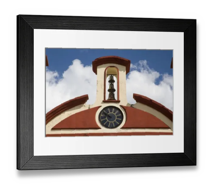 Framed Print : Mexico, Yucatan. Church on the main roadway leading from Merida to Celestun