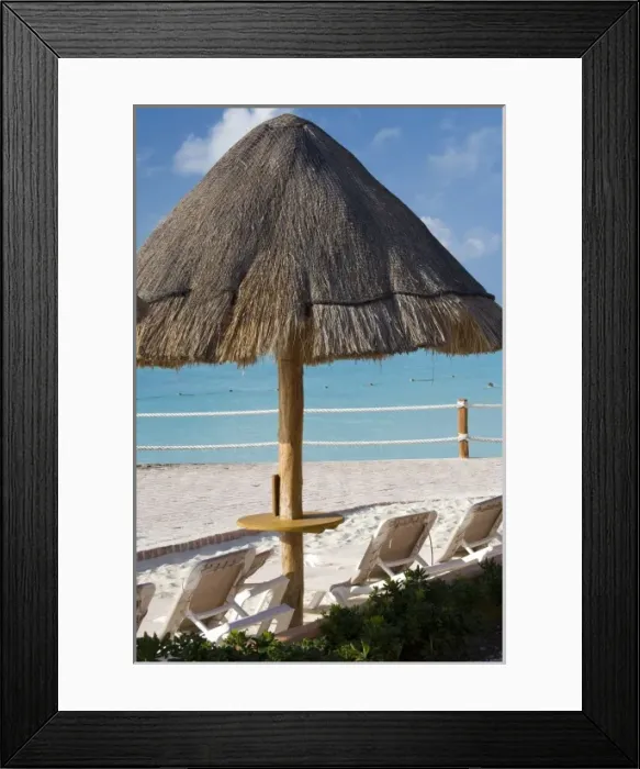 Framed Print : N. A. Mexico, Quintana Roo, Cancun. A palapa, made from authentic palm thatch hand woven in Mexico Framed Print : N. A. Mexico, Quintana Roo, Cancun. A palapa, made from authentic palm thatch hand woven in Mexico