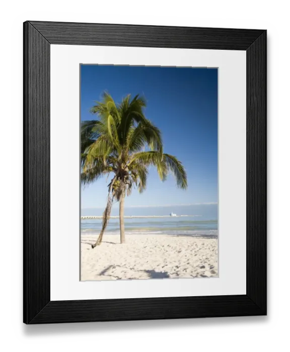 Framed Print : Mexico, Yucatan, Progreso. The beach of Progreso with the 5 mile long Progreso pier Framed Print : Mexico, Yucatan, Progreso. The beach of Progreso with the 5 mile long Progreso pier