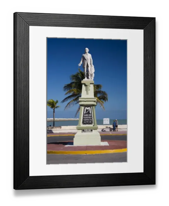 Framed Print : Mexico, Yucatan, Progreso. Statue of the founder of Progreso, Juan Miguel Castro Framed Print : Mexico, Yucatan, Progreso. Statue of the founder of Progreso, Juan Miguel Castro