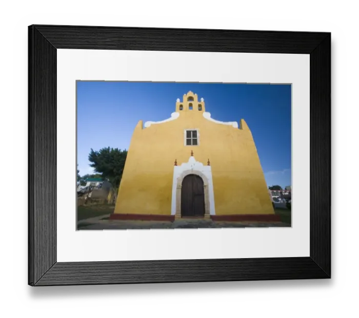 Framed Print : Mexico, Yucatan, Valladolid. Spanish Colonial Church in Valladolid