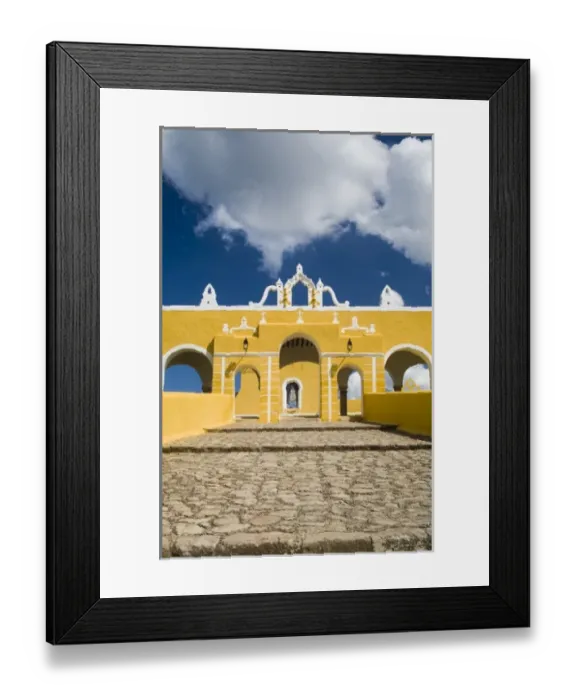 Framed Print : Mexico, Yucatan, Izamal. The Franciscan Convent of San Antonio de Padua, built by Framed Print : Mexico, Yucatan, Izamal. The Franciscan Convent of San Antonio de Padua, built by