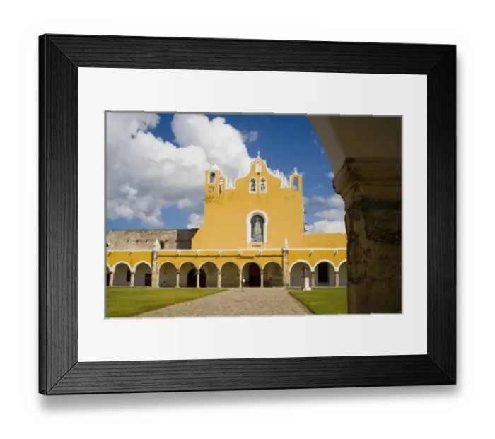 Framed Print : Mexico, Yucatan, Izamal. The Franciscan Convent of San Antonio de Padua, built by Framed Print : Mexico, Yucatan, Izamal. The Franciscan Convent of San Antonio de Padua, built by