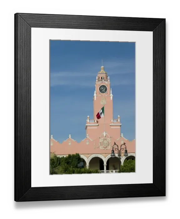 Framed Print : Mexico, Yucatan, Merida, Plaza Mayor (also known as Plaza Grande and Plaza de la Constitucion)