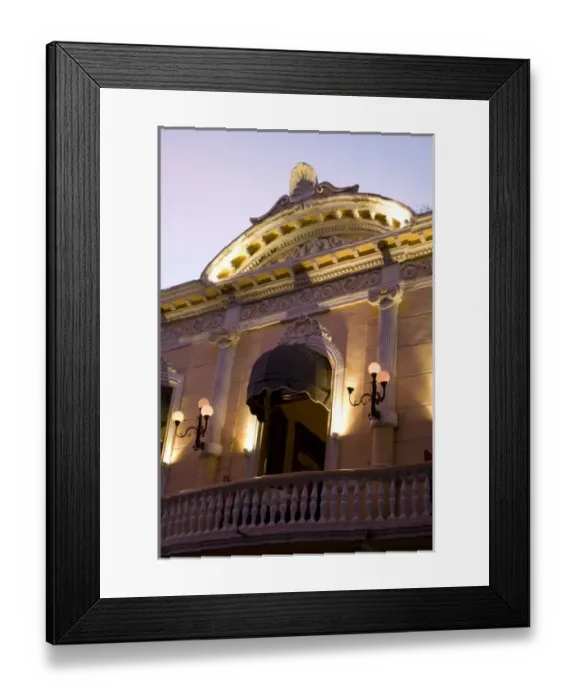 Framed Print : Mexico, Yucatan, Merida, facade of restaurant at sunset Framed Print : Mexico, Yucatan, Merida, facade of restaurant at sunset