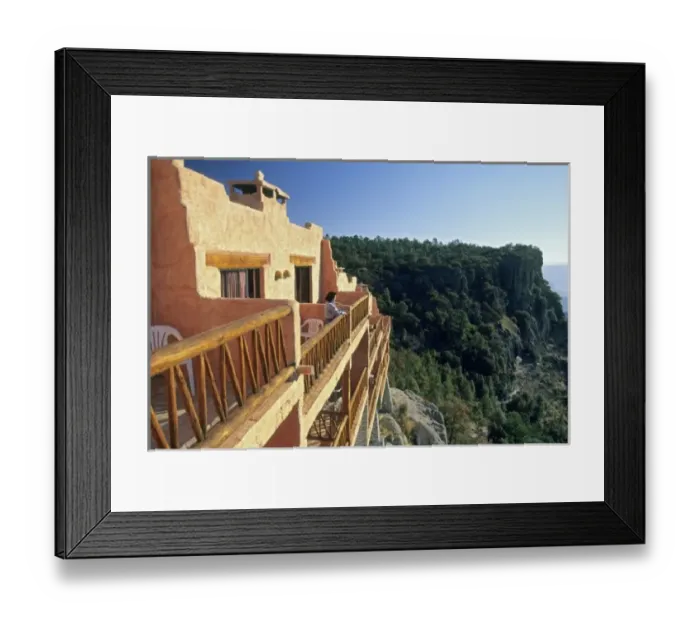 Framed Print : Mexico, Copper Canyon, Posada Barrancas Mirador Hotel, overlooking Grand Canyon of Mexico