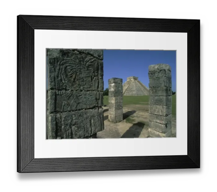 Framed Print : Mexico, Chichen Itza, Castillo from Temple of the Warriors Framed Print : Mexico, Chichen Itza, Castillo from Temple of the Warriors