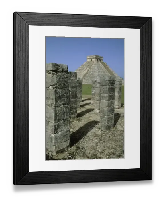 Framed Print : Mexico, Chichen Itza, El Castillo, Temple of the Warriors