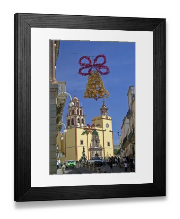 Framed Print : Americas, Mexico, Guanajuato. Basilica of Our Lady of Guanajuato. The city of Guanajauto