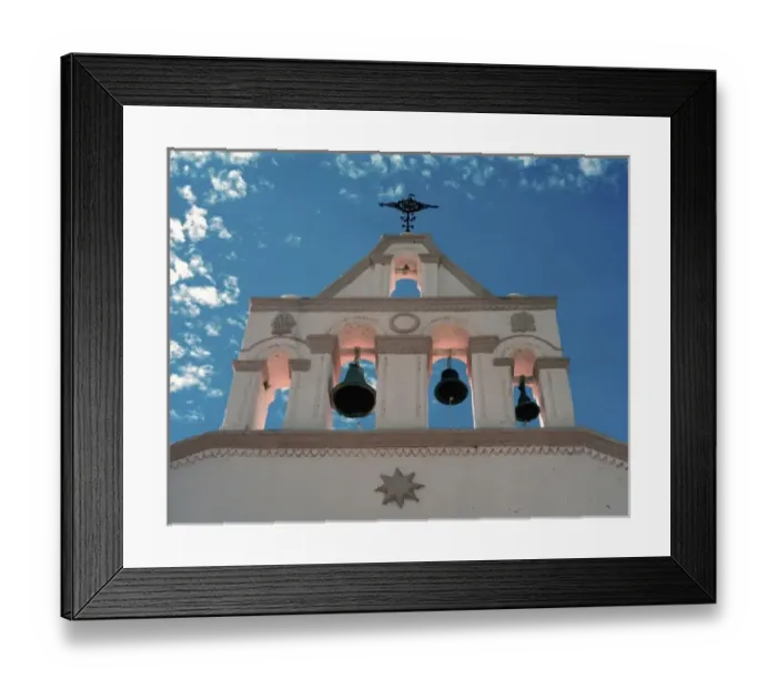 Framed Print : Mexico, Copper Canyon, Batopilas. Detail of a church in Batopilas, now a popular