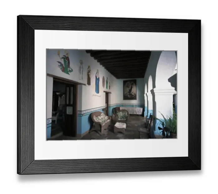 Framed Print : Mexico, Copper Canyon, Batopilas. Riverside Lodge, an upscale hotel situated in Batopilas Framed Print : Mexico, Copper Canyon, Batopilas. Riverside Lodge, an upscale hotel situated in Batopilas