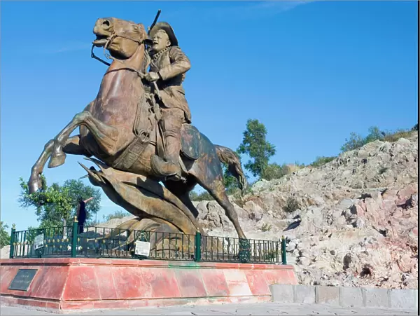Mexico, Zacatecas. Statue of Francisco Pancho Villa (Doroteo Arango ArAambula) one