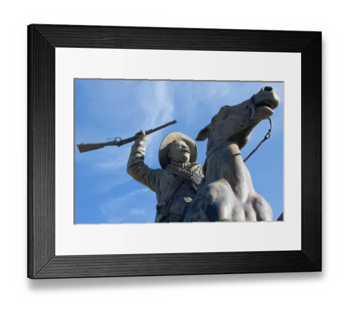 Framed Print : Mexico, Zacatecas. Statue of Francisco Pancho Villa (Doroteo Arango ArAambula) one