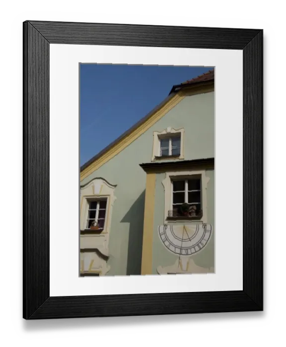 Framed Print : Germany, Bavaria, Passau. Historic sundial painted on wall Framed Print : Germany, Bavaria, Passau. Historic sundial painted on wall
