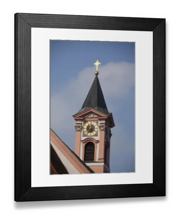Framed Print : Germany, Bavaria, Passau. St. Paul Church clock tower Framed Print : Germany, Bavaria, Passau. St. Paul Church clock tower