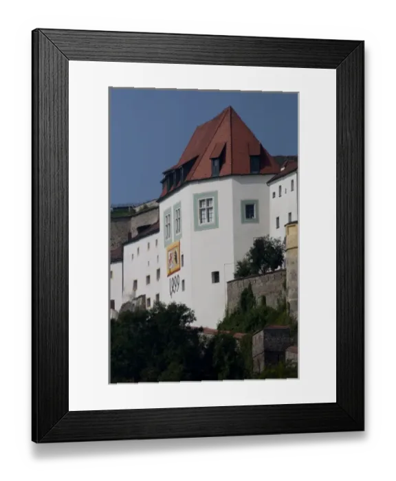 Framed Print : Germany, Passau. Hilltop Veste Oberhaus (aka Upper Fortress), built from 1217 to 1803