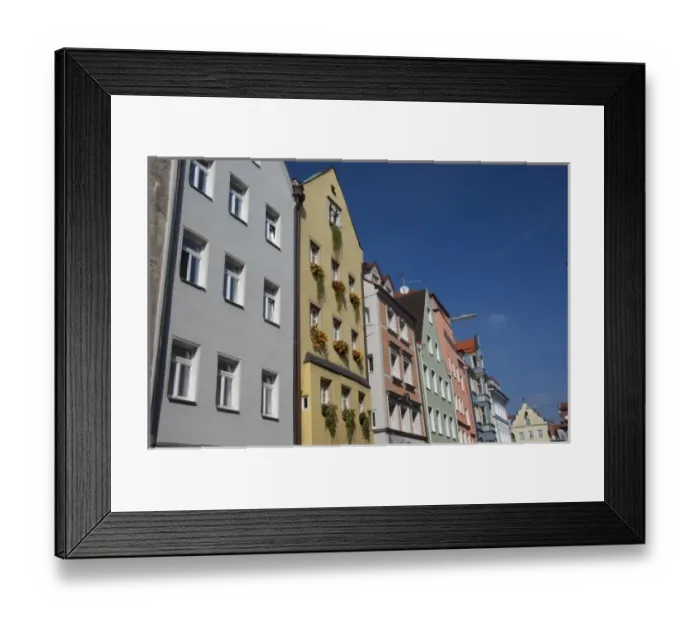 Framed Print : Germany, Bavaria, Regensburg. Typical historic architecture in downtown Regensburg Framed Print : Germany, Bavaria, Regensburg. Typical historic architecture in downtown Regensburg