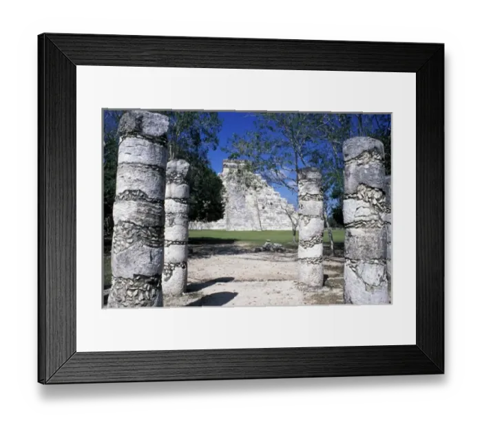 Framed Print : Central America, Mexico, Yucatan, Chitchen Itza. Group of a thousand columns Framed Print : Central America, Mexico, Yucatan, Chitchen Itza. Group of a thousand columns