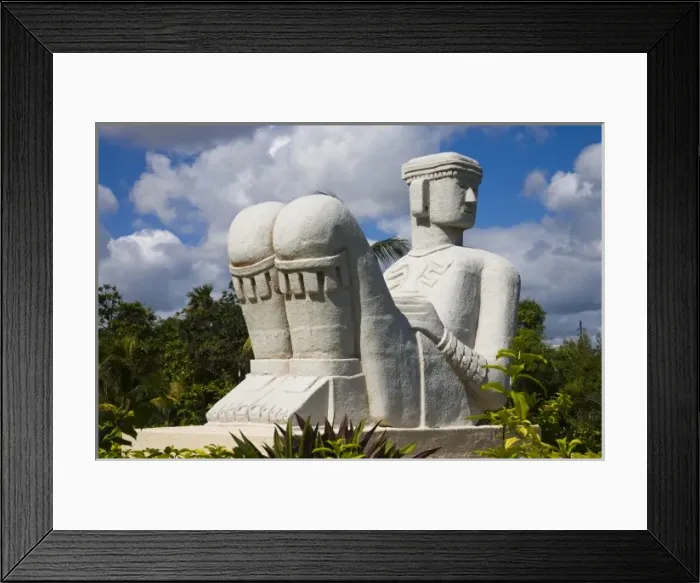 Framed Print : Mexico, Quintana Roo, Cancun, representative Statue of Chacmool. The original was Framed Print : Mexico, Quintana Roo, Cancun, representative Statue of Chacmool. The original was