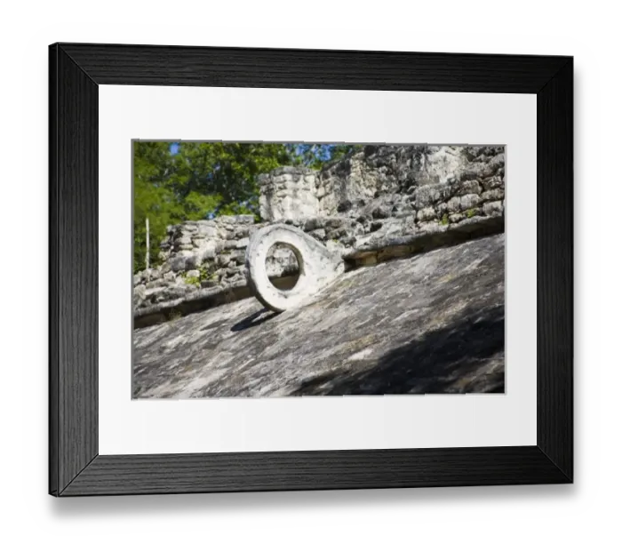 Framed Print : Mexico, Quintana Roo, near Cancun, Yucatan Peninsula, Coba, Mayan ruins in jungle