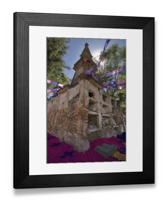 Framed Print : Graveyard decorations for the Day of the Dead celebration, San Miguel de Allende Framed Print : Graveyard decorations for the Day of the Dead celebration, San Miguel de Allende