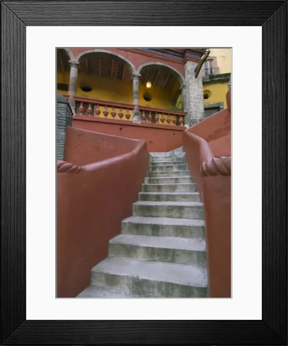 Framed Print : Colorful architecture at the cultural center, San Miguel de Allende, State of Guanajuato