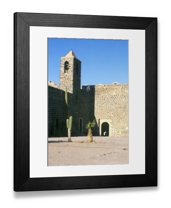 Framed Print : Mexico, Baja California Sur, Mulege, Mission Santa Rosalia de Mulege