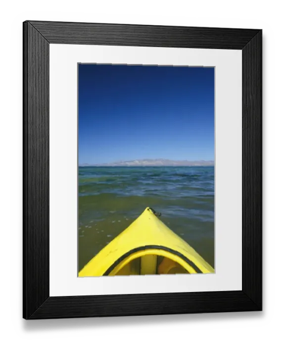 Framed Print : Mexico, Baja California Sur, Mulege, Bahia Concepcion, Kayaking