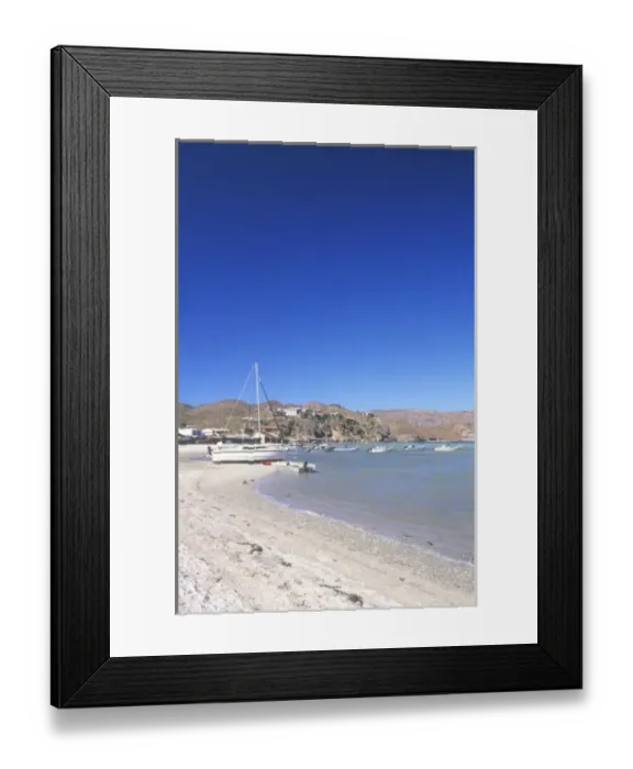 Framed Print : Mexico, Baja California Sur, Mulege, Bahia Concepcion, Posada Concepcion