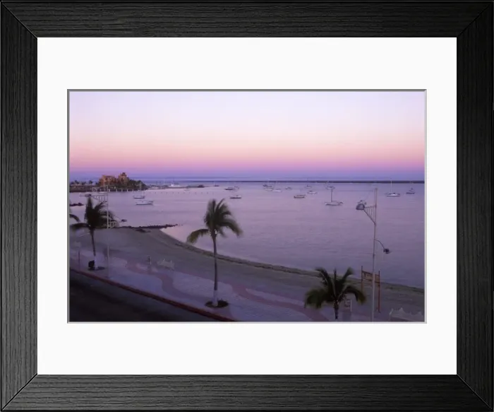Framed Print : Mexico, Baja California Sur, La Paz, Malecon at Dawn Framed Print : Mexico, Baja California Sur, La Paz, Malecon at Dawn