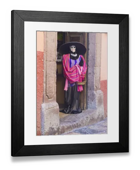 Framed Print : Mexico, Guanajuato, San Miguel de Allende, Day of the Dead Katrina Decoration Framed Print : Mexico, Guanajuato, San Miguel de Allende, Day of the Dead Katrina Decoration