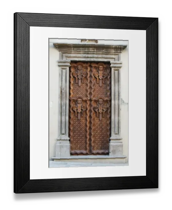 Framed Print : Mexico, Guanajuato, San Miguel de Allende, Carved Wooden Door Framed Print : Mexico, Guanajuato, San Miguel de Allende, Carved Wooden Door