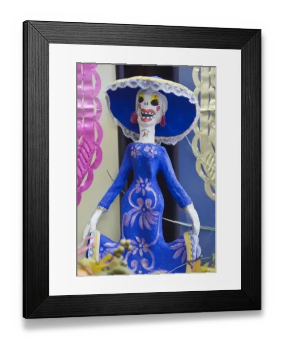 Framed Print : Mexico, Guanajuato, San Miguel de Allende, Day of the Dead Katrina Decoration Framed Print : Mexico, Guanajuato, San Miguel de Allende, Day of the Dead Katrina Decoration