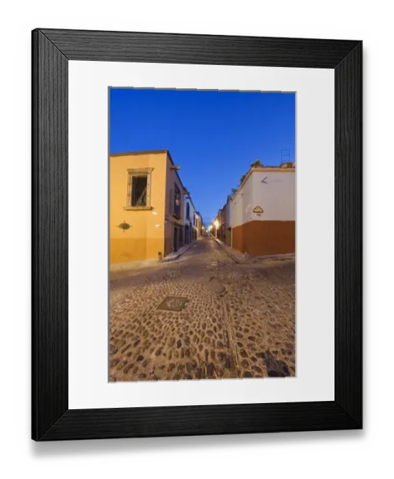Framed Print : Mexico, Guanajuato, San Miguel de Allende, Historic District at Dawn Framed Print : Mexico, Guanajuato, San Miguel de Allende, Historic District at Dawn