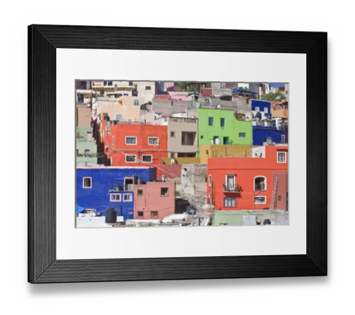 Framed Print : Mexico, Guanajuato, Guanajuato, Colorful Houses on Hillside Framed Print : Mexico, Guanajuato, Guanajuato, Colorful Houses on Hillside