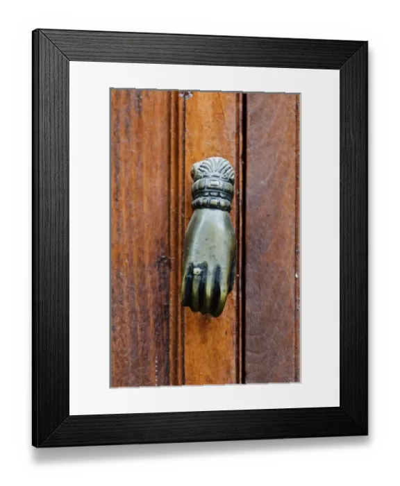 Framed Print : Mexico, Guanajuato, San Miguel de Allende, Door Knocker