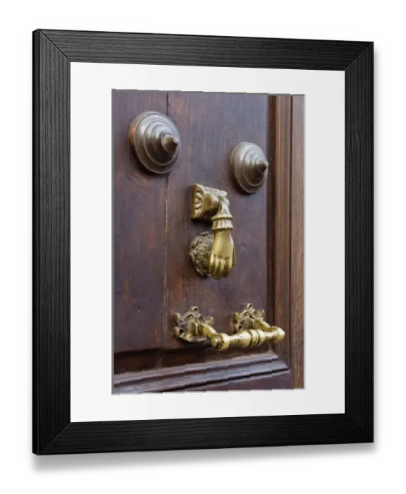 Framed Print : Mexico, Guanajuato, San Miguel de Allende, Door Knocker