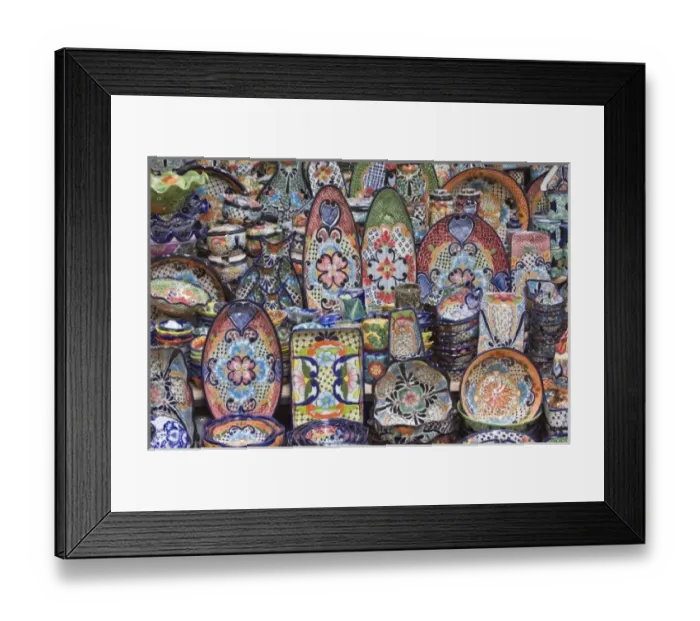 Framed Print : Mexico, Guanajuato, San Miguel de Allende, Souvenir Pottery Framed Print : Mexico, Guanajuato, San Miguel de Allende, Souvenir Pottery