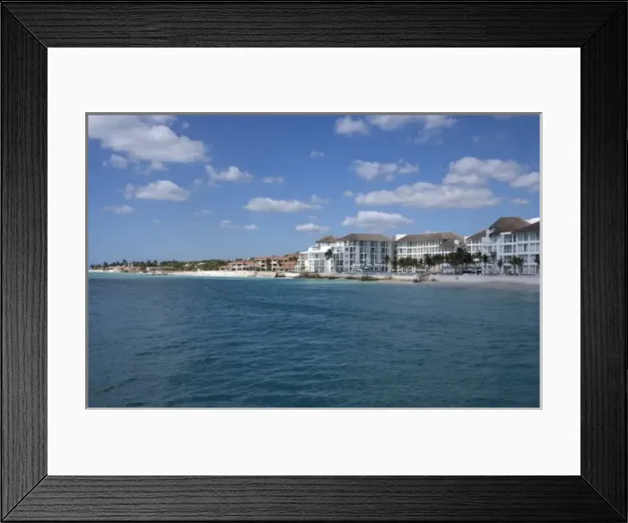 Framed Print : Mexico, Cozumel, resorts along coast Framed Print : Mexico, Cozumel, resorts along coast